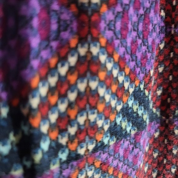 LuLaRoe Teal Purple Orange  Geometric Print Leggings OS - Picture 3 of 4